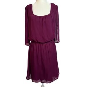 Accidentally in Love Burgundy Chiffon Dress – Size Medium